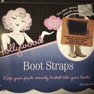 New Hollywood Secret 21 Boot-Straps 1 pair Black Accessories Women One size